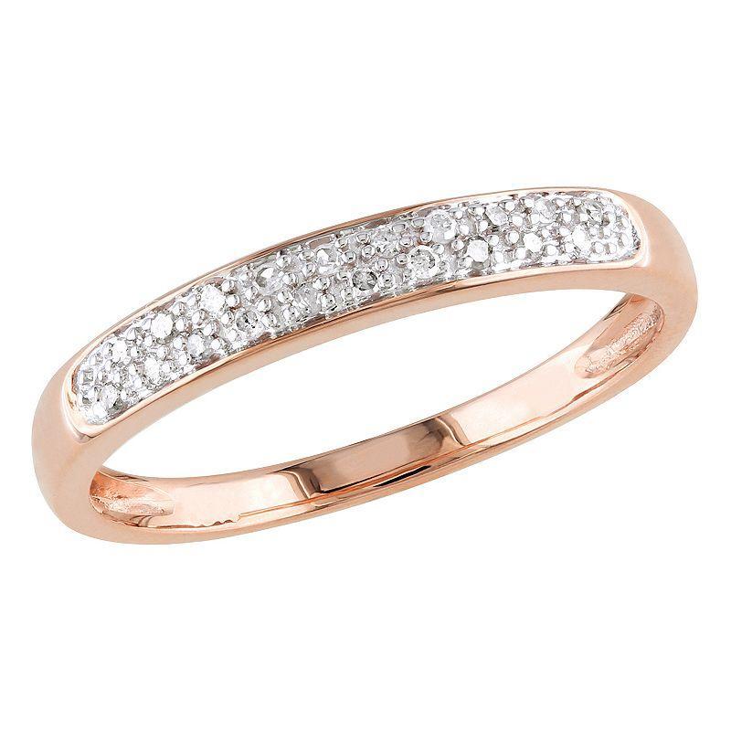 Stella Grace 10k Rose Gold 1/10 Carat T.W. Diamond Anniversary Band, Women's, Size: 11 Product Image