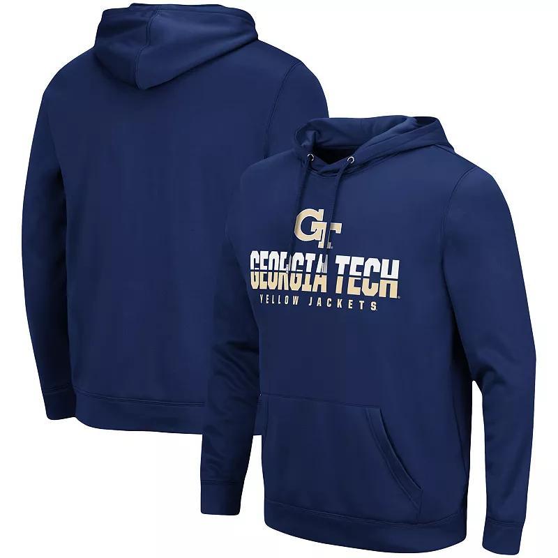 Mens Colosseum Georgia Tech Yellow Jackets Lantern Pullover Hoodie Blue Product Image