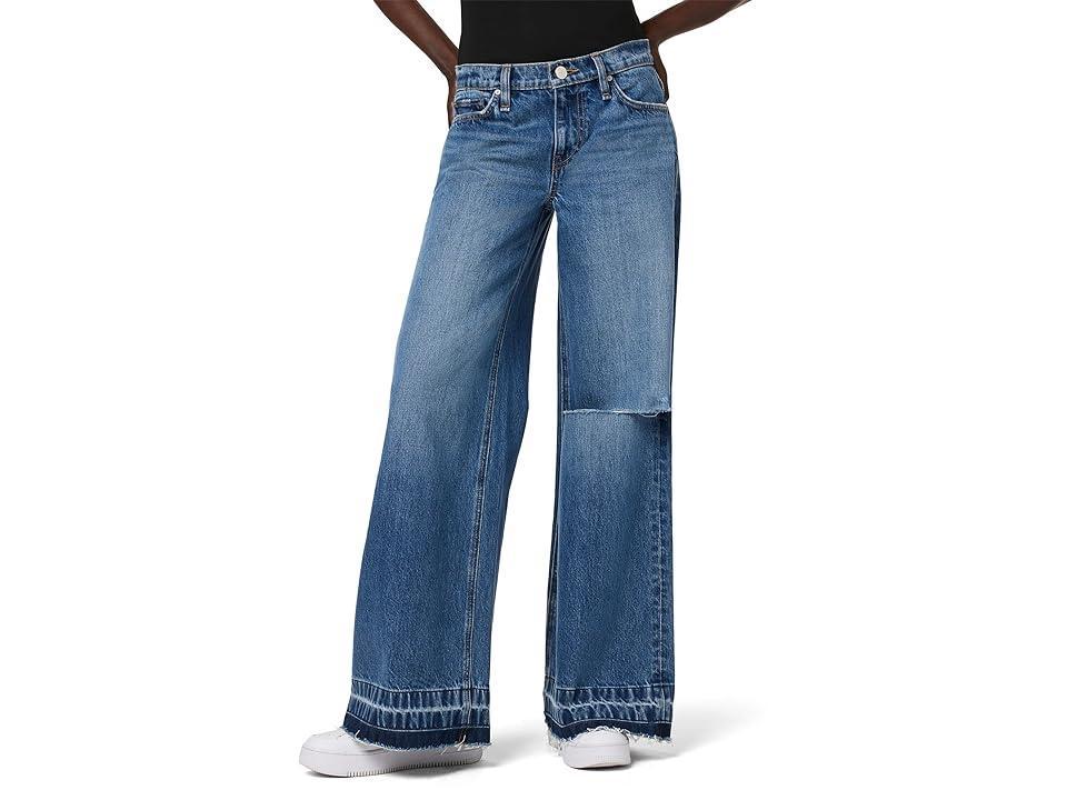 Womens Freya Distressed Wide-Leg Jeans Product Image