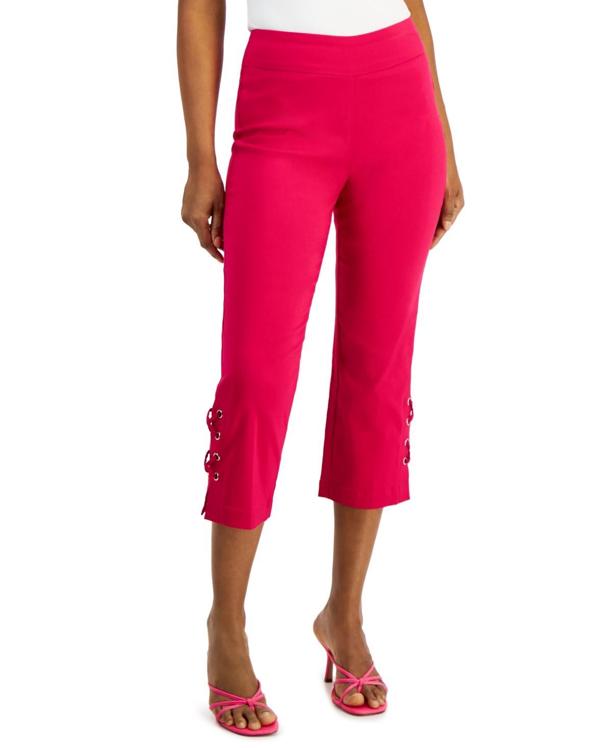 Jm Collection Womens Side Lace-Up Capri Pants, Created for Macys Product Image