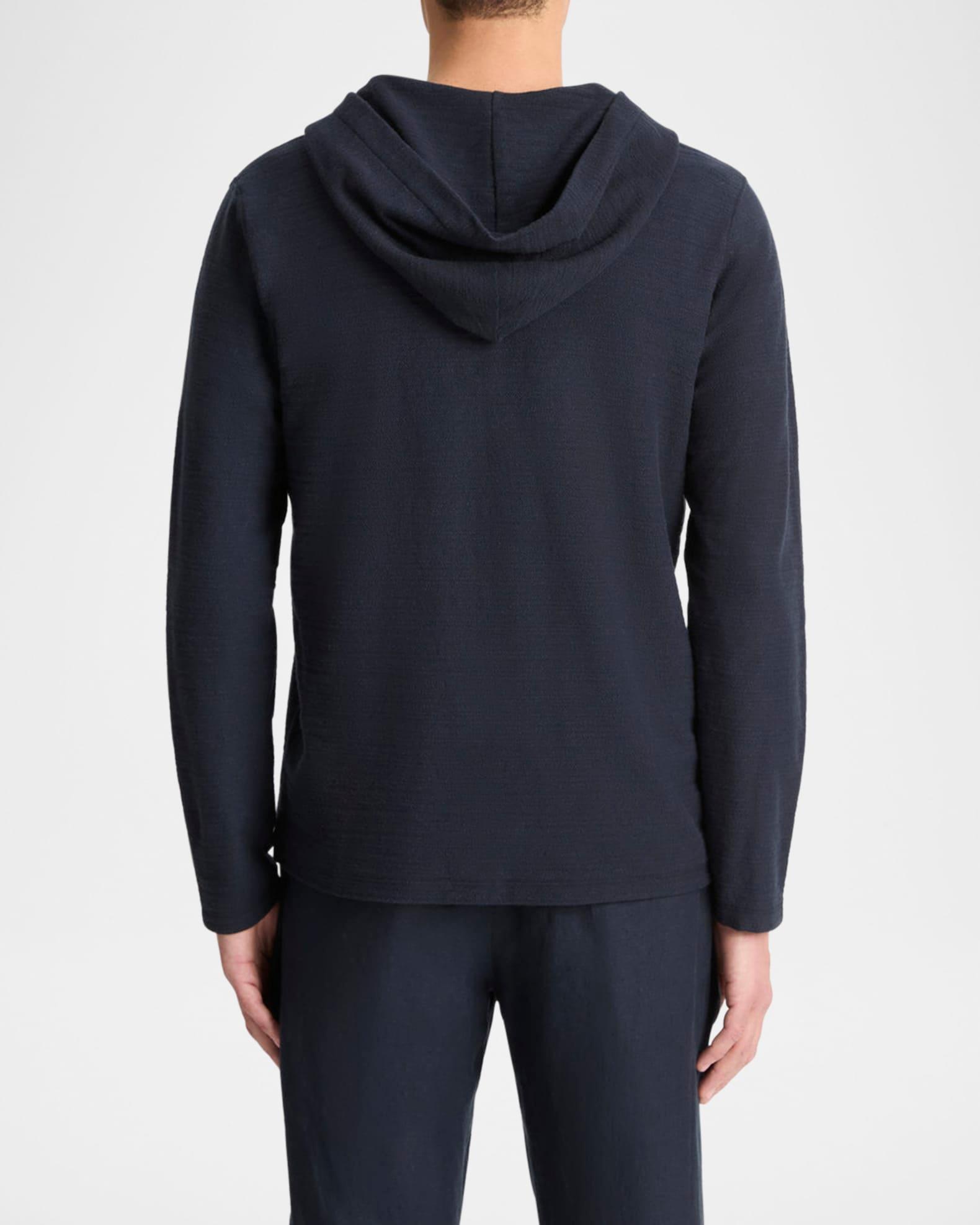 Mens Solid Cotton Hoodie Product Image