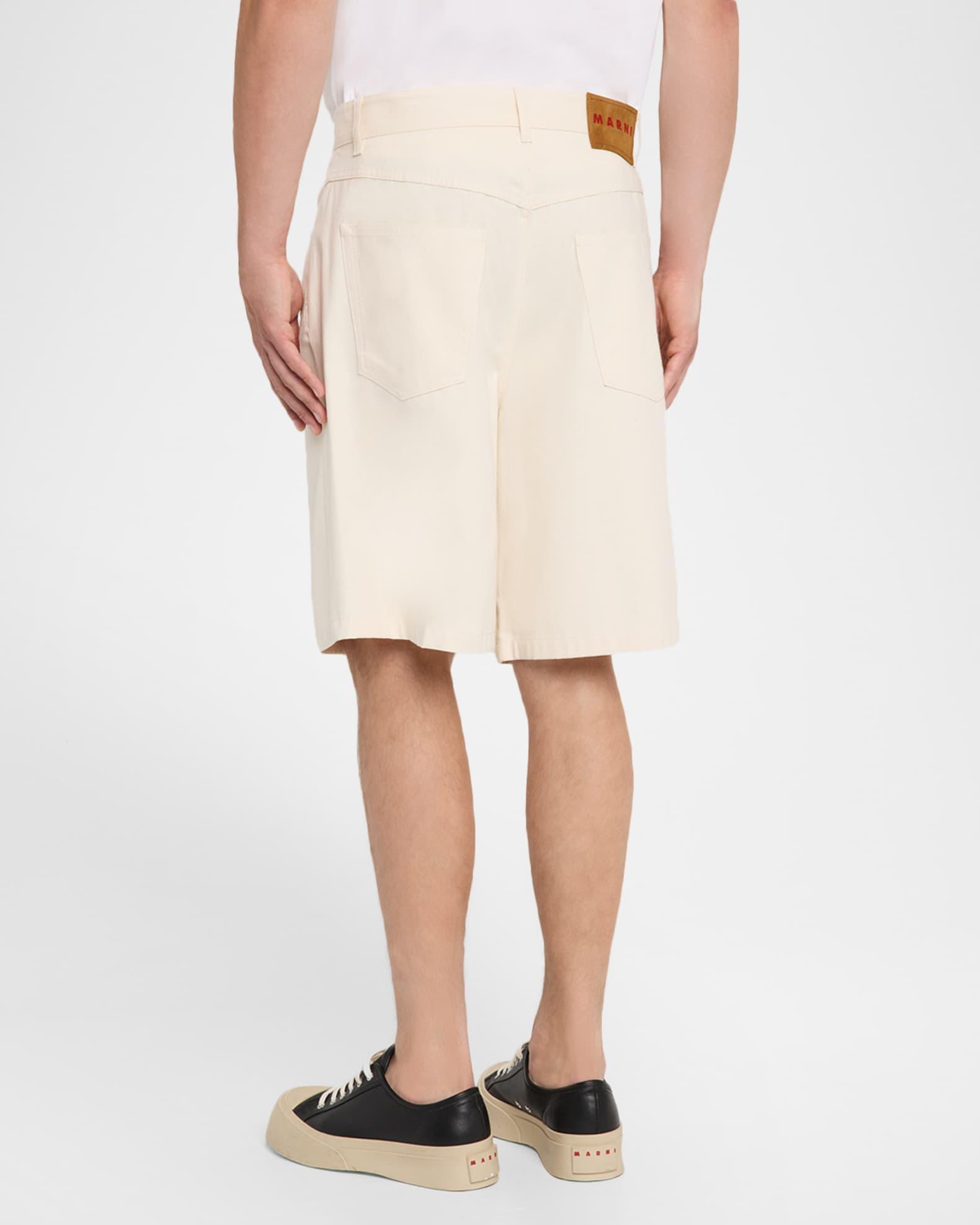 Men's Wide Leg Denim Bermuda Shorts Product Image