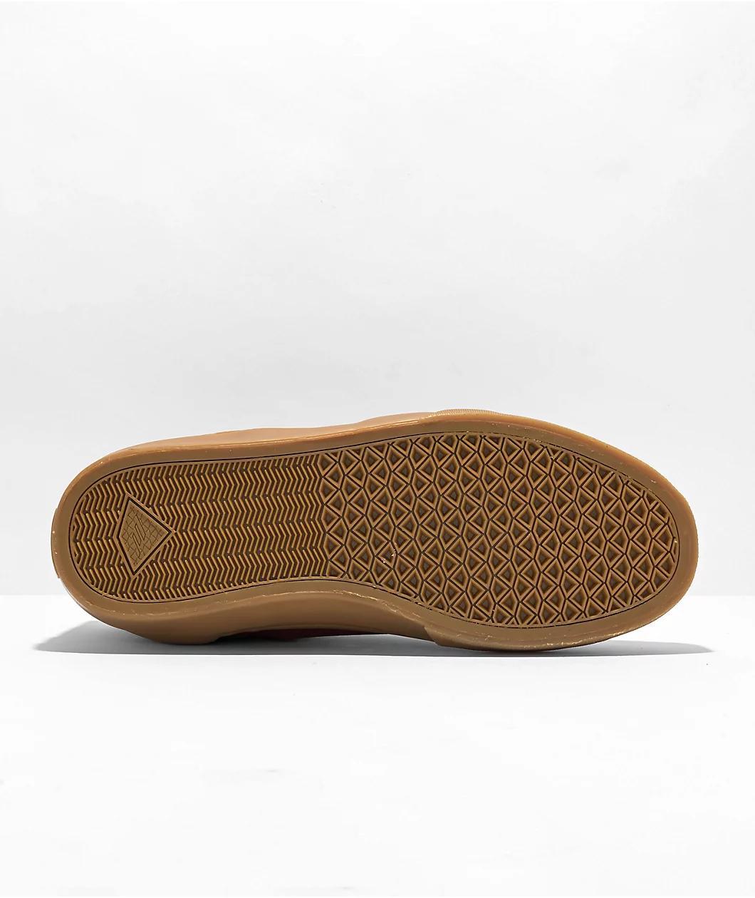 Emerica Pillar Burgundy & Gum Skate Shoes Product Image