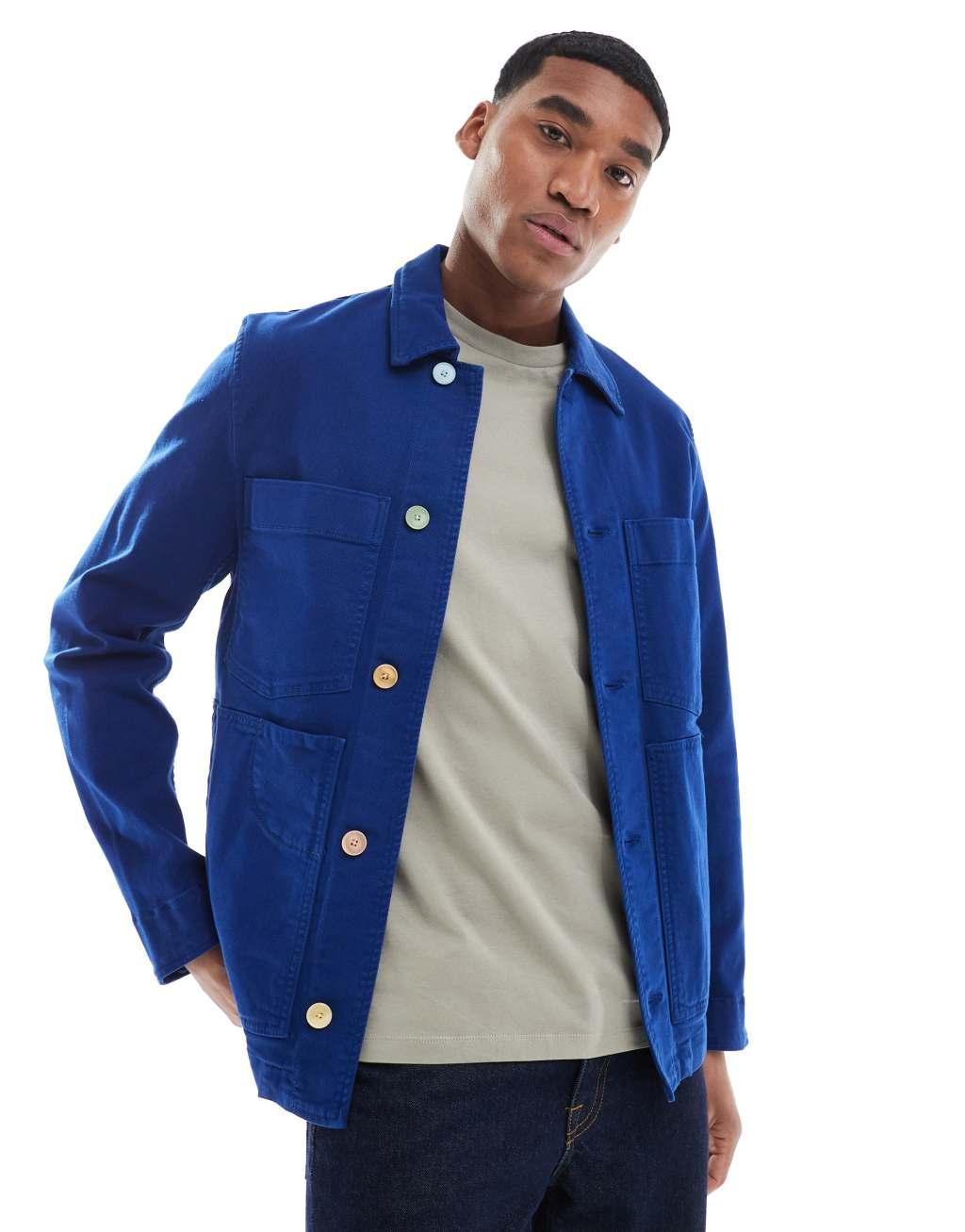 PS Paul Smith colored button down jacket in blue Product Image