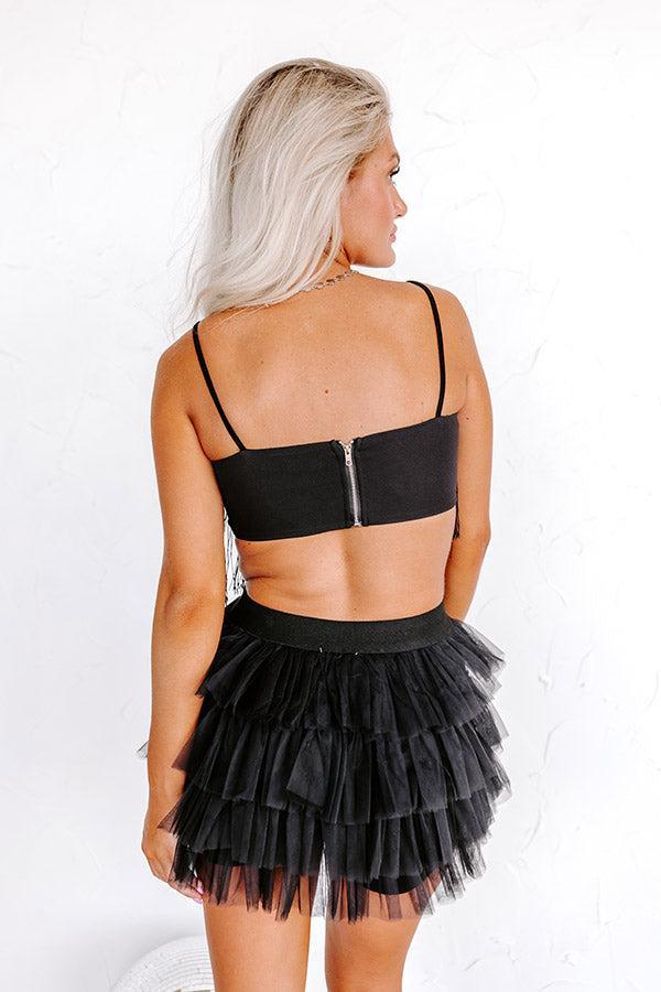 Dancing Into The Night Fringe Crop Top Product Image