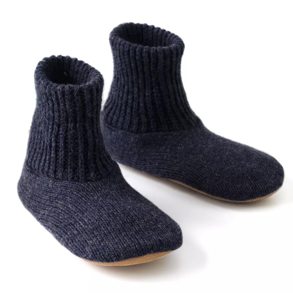 MUK LUKS Morty Ragg Wool Mens Slipper Socks Blue Product Image
