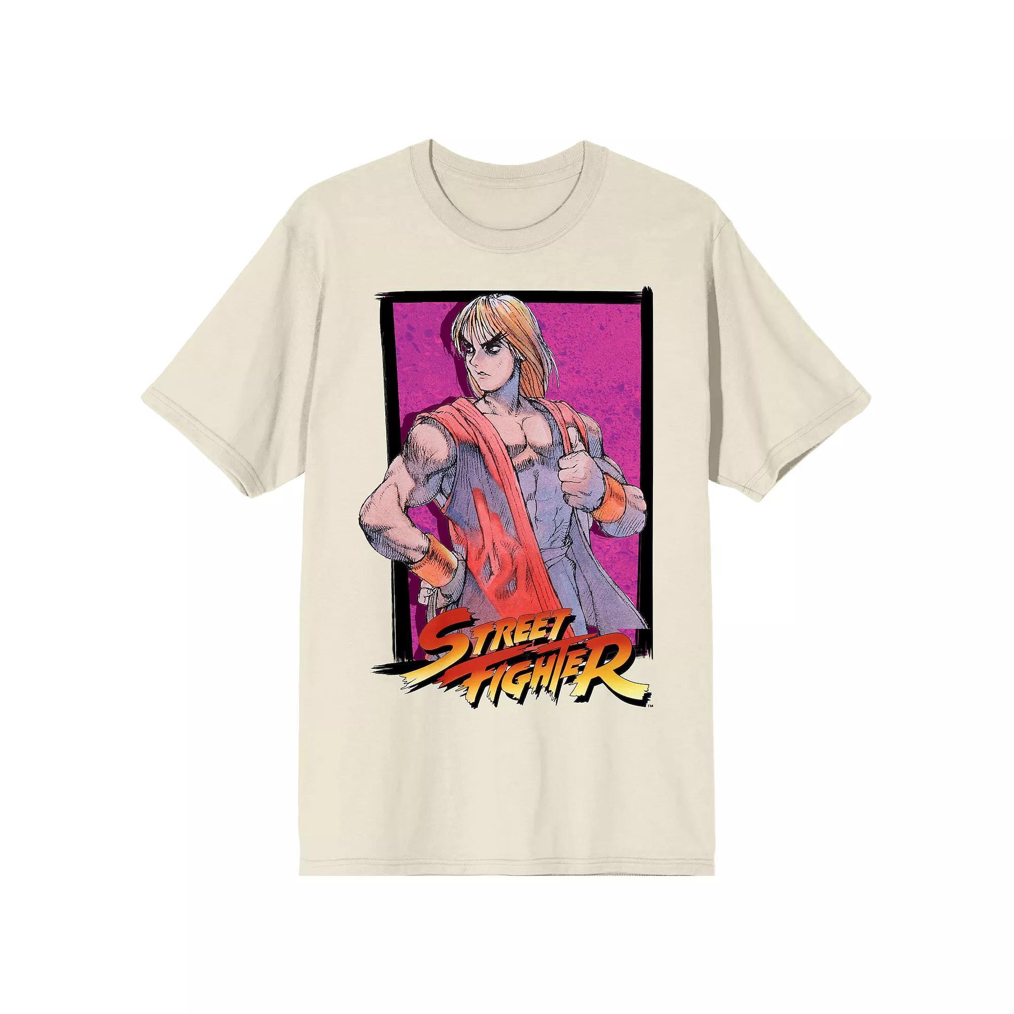 Men's Street Fighter Classic Ken Tee, Size: Small, Green Product Image