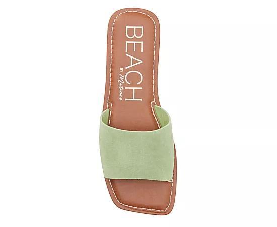Beach by Matisse Bali Women's Suede Slide Sandals, Size: 7, Green Product Image