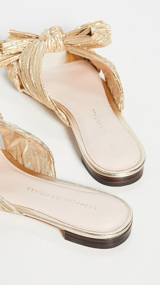 Loeffler Randall Daphne Pleated Bow Slides | Shopbop Product Image
