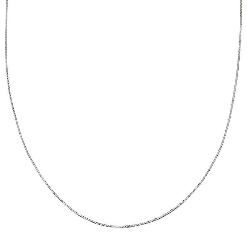 PRIMROSE Sterling Silver Box Chain Necklace - 16 in., Women's, Size: 16", Grey Product Image