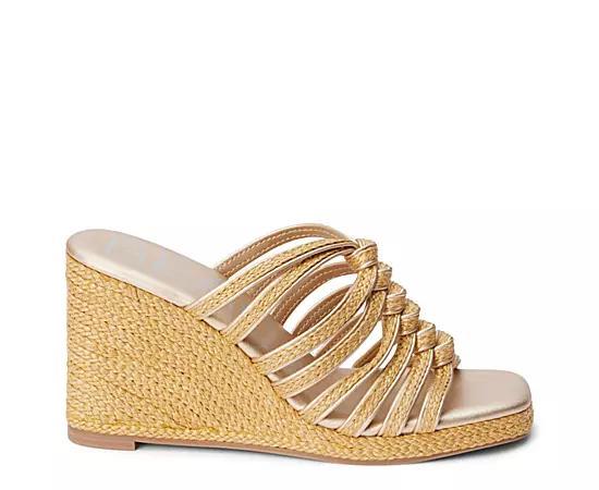 Beach Womens Laney Wedge Raffia Product Image