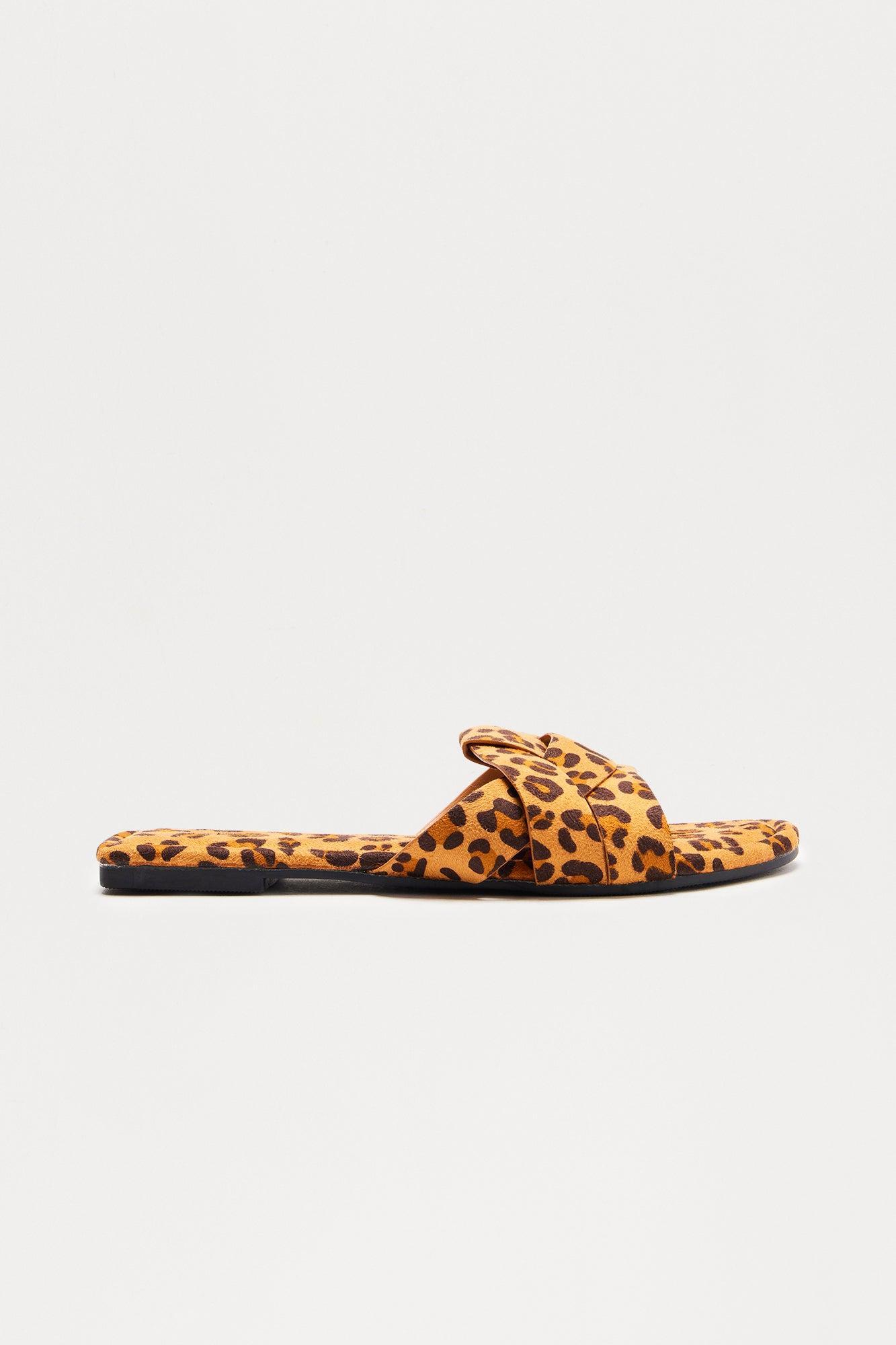 Antonia Slip On Sandals - Leopard Product Image