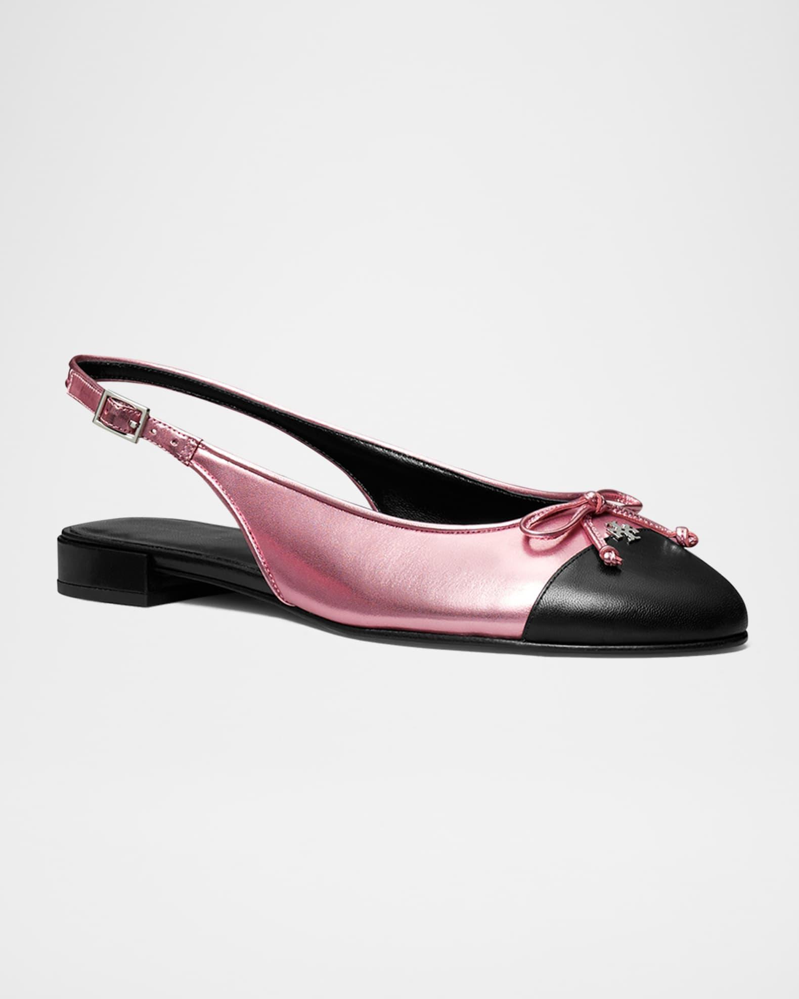 Bicolor Cap-Toe Slingback Flats Product Image