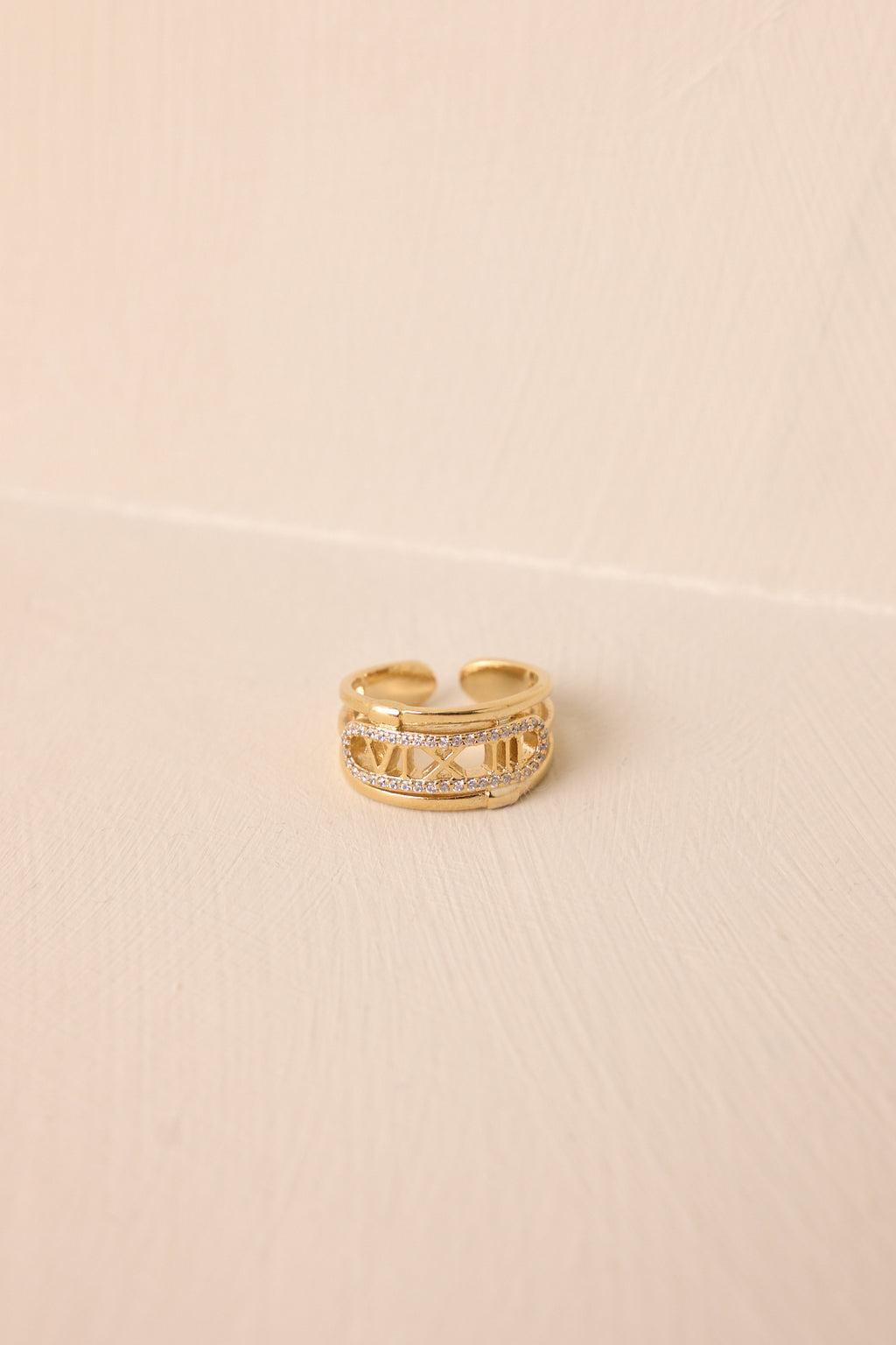 Skies Of Light Gold & Pave Diamond Ring Product Image