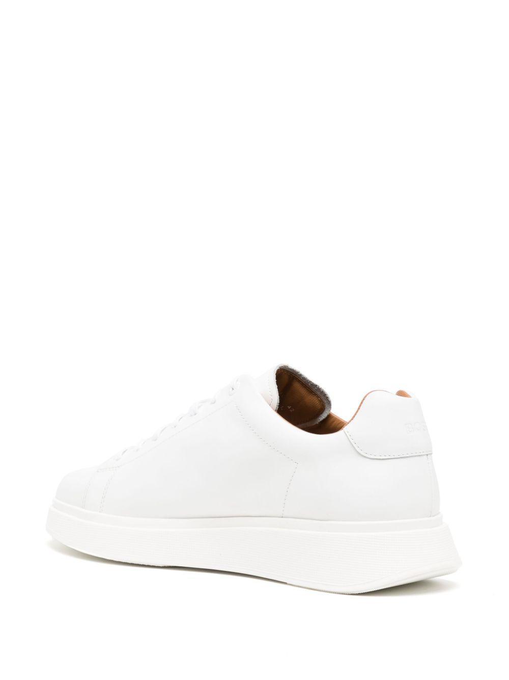lace-up leather sneakers Product Image