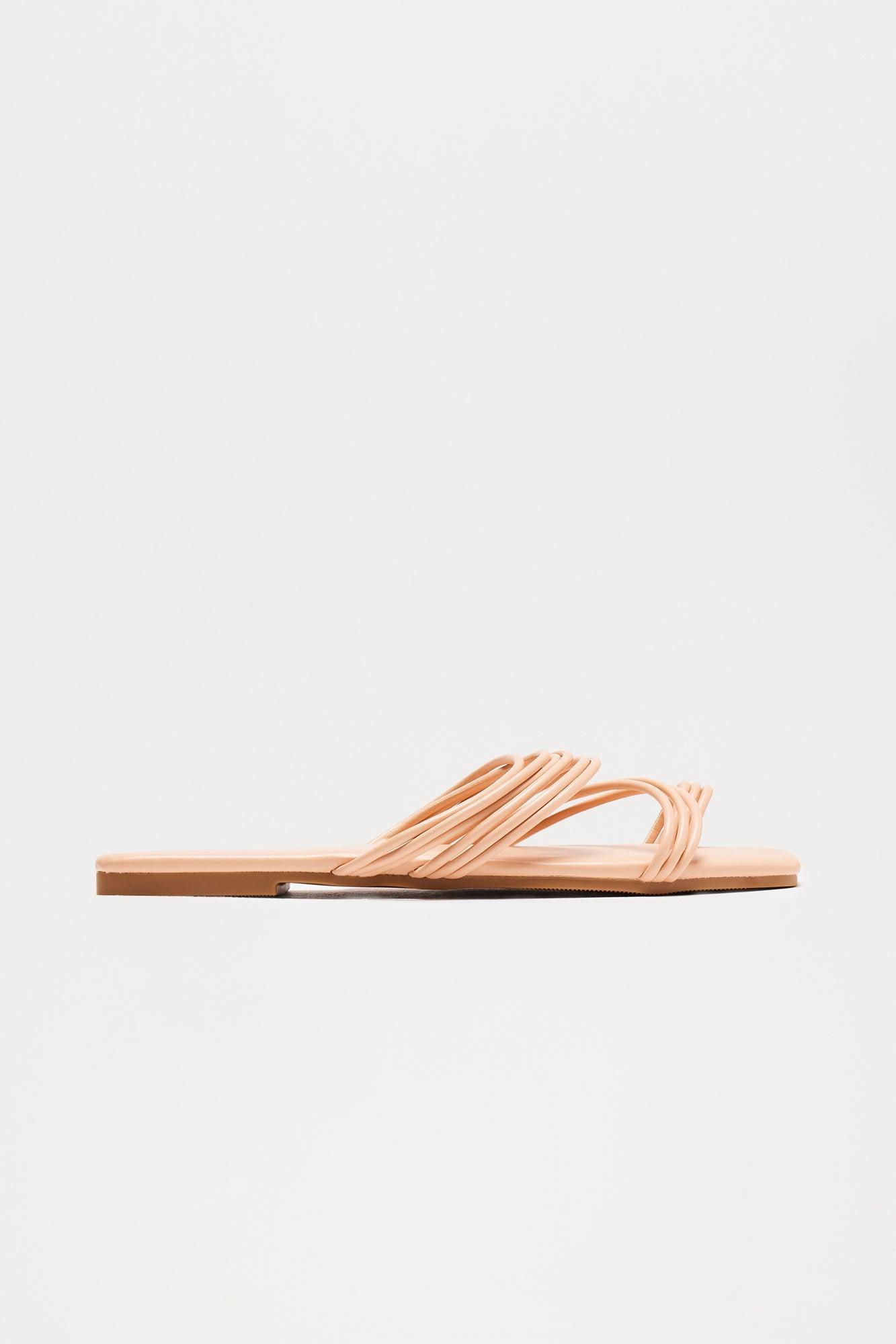 Lou Toe Ring Sandals - Camel Product Image