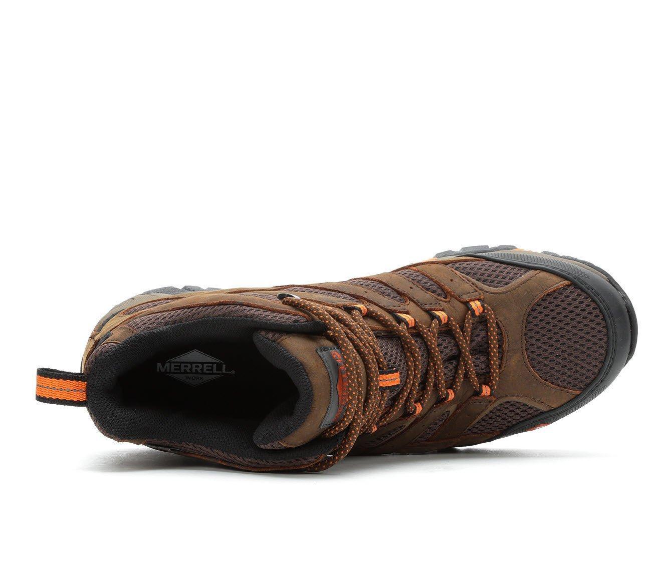Men's Merrell Work Moab Vertex Mid Waterproof Comp Toe Work Boots Product Image