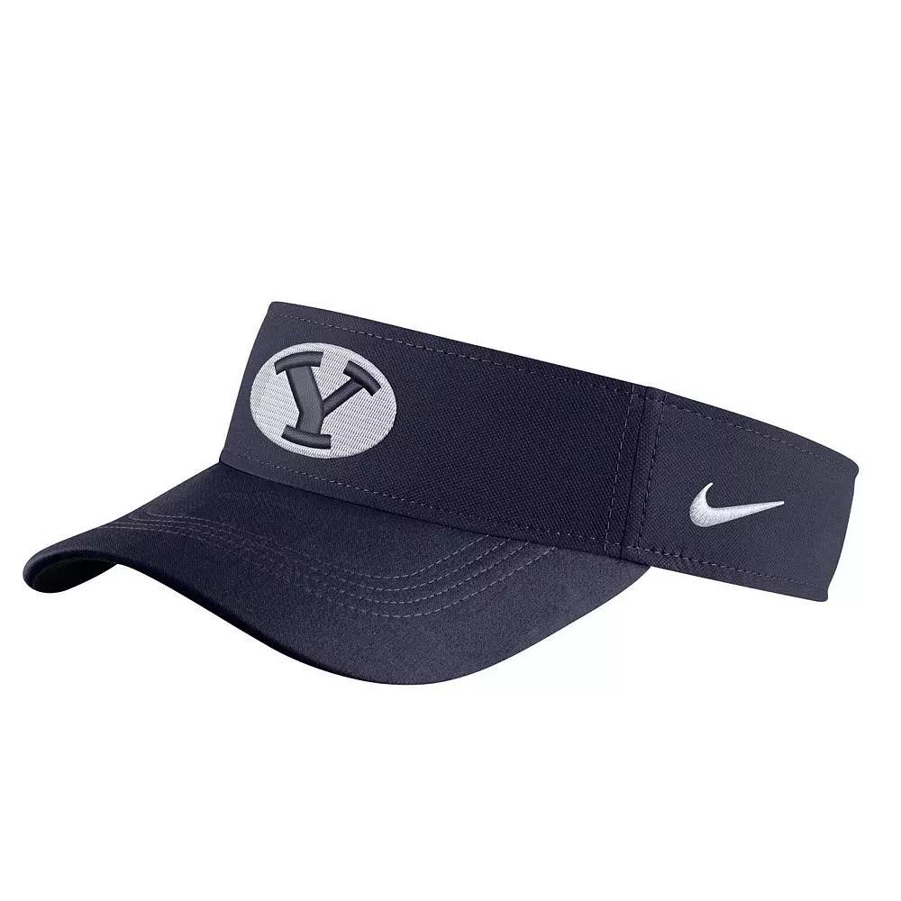 Men's Nike BYU Cougars Navy Sideline Performance Visor, Blue Product Image