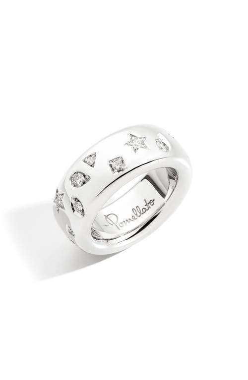 Womens Iconica Medium 18K White Gold & Diamond Ring Product Image