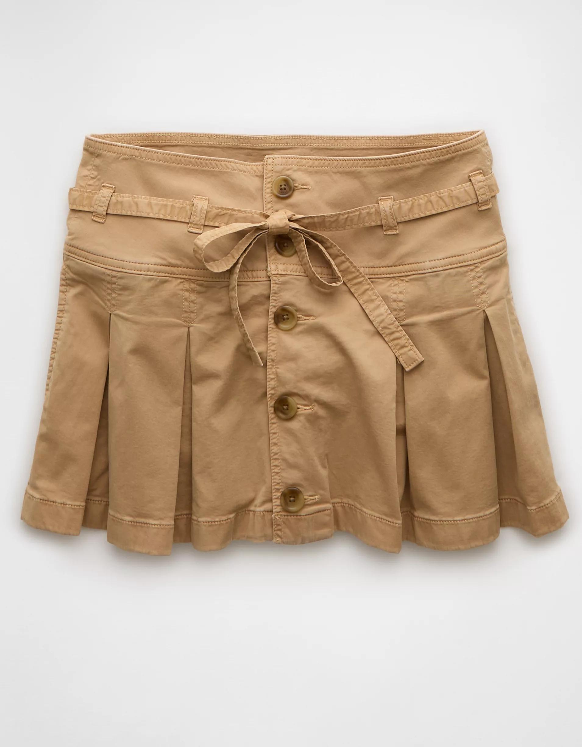 AE Stretch Low-Rise Pleated Mini Skort Product Image