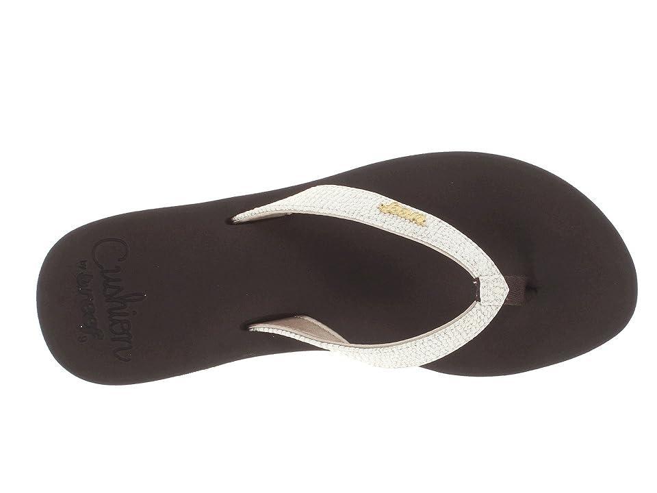 REEF Star Cushion Sassy Women's Flip Flop Sandals, Size: 9, Brown White Product Image