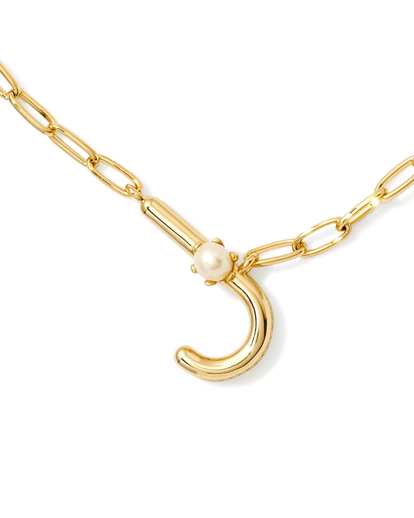 Pearl Silver Letter X Short Pendant Necklace in Freshwater Cultured Pearl Product Image
