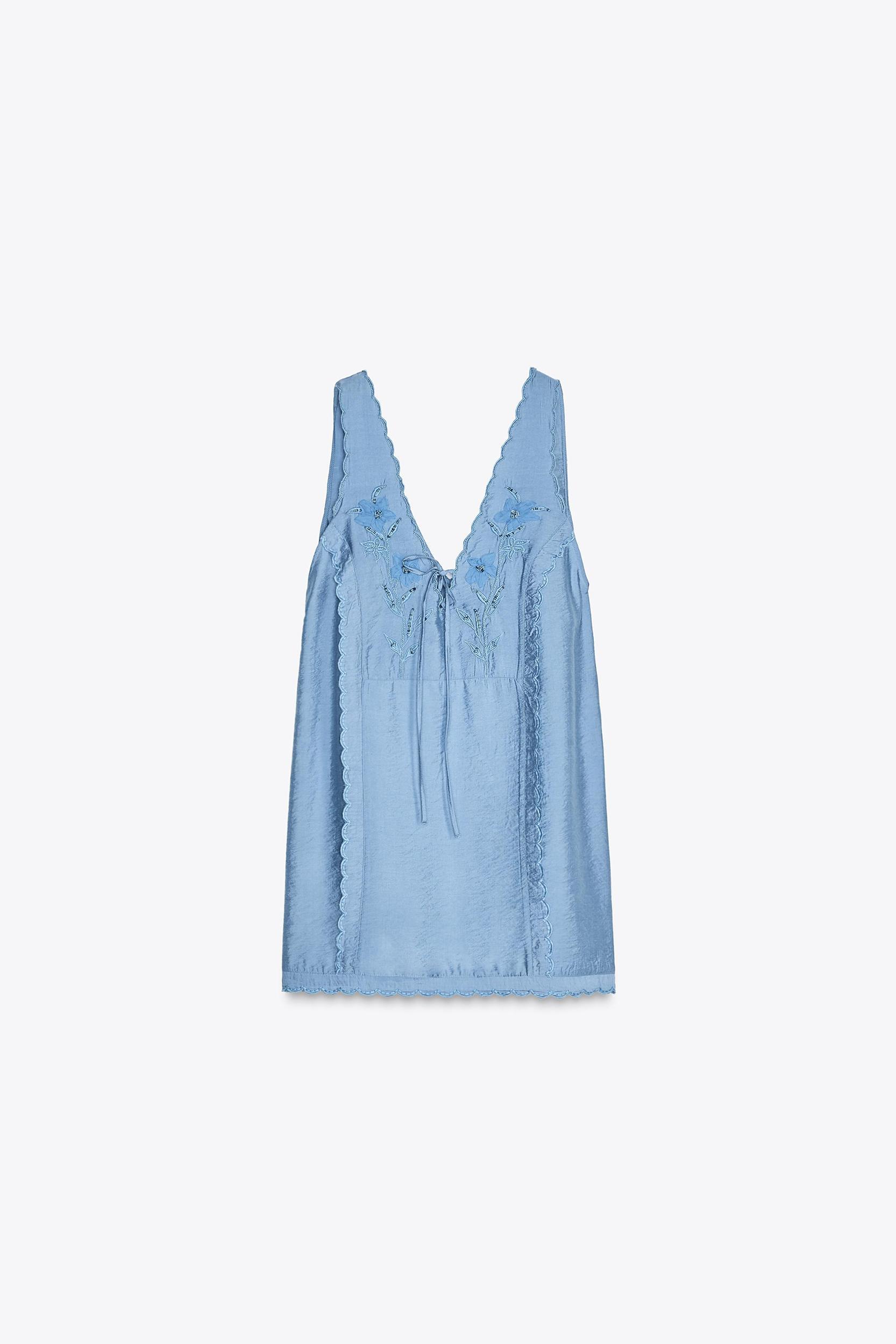 EMBROIDERED SHORT DRESS Product Image