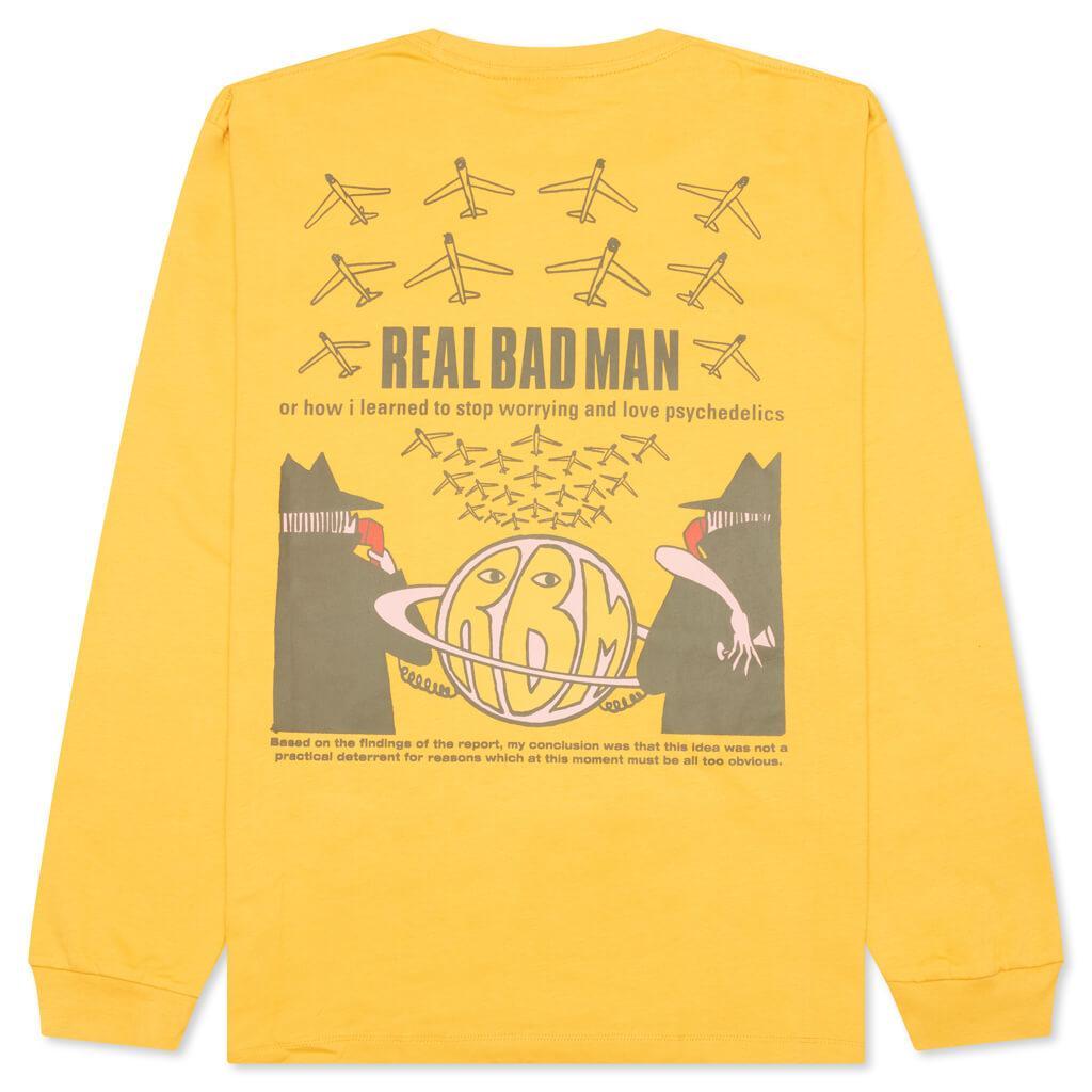 Stop Worrying L/S Tee - Mustard Male Product Image