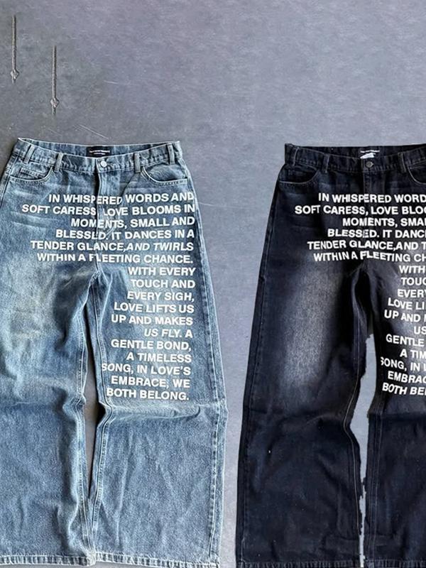 American Retro Hip Hop Boyfriend Jeans Product Image