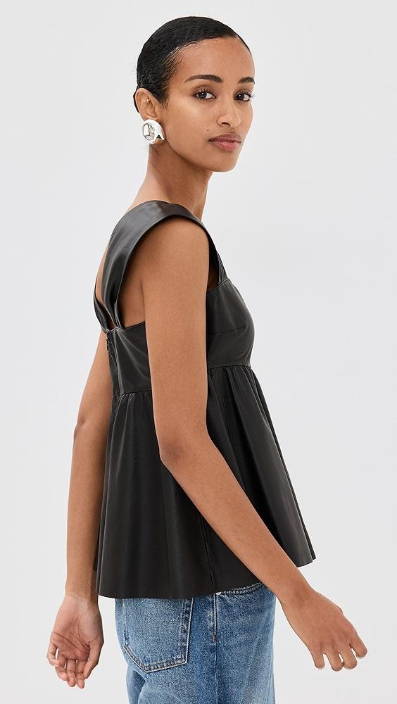 By Malene Birger Marcie Leather Top | Shopbop Product Image