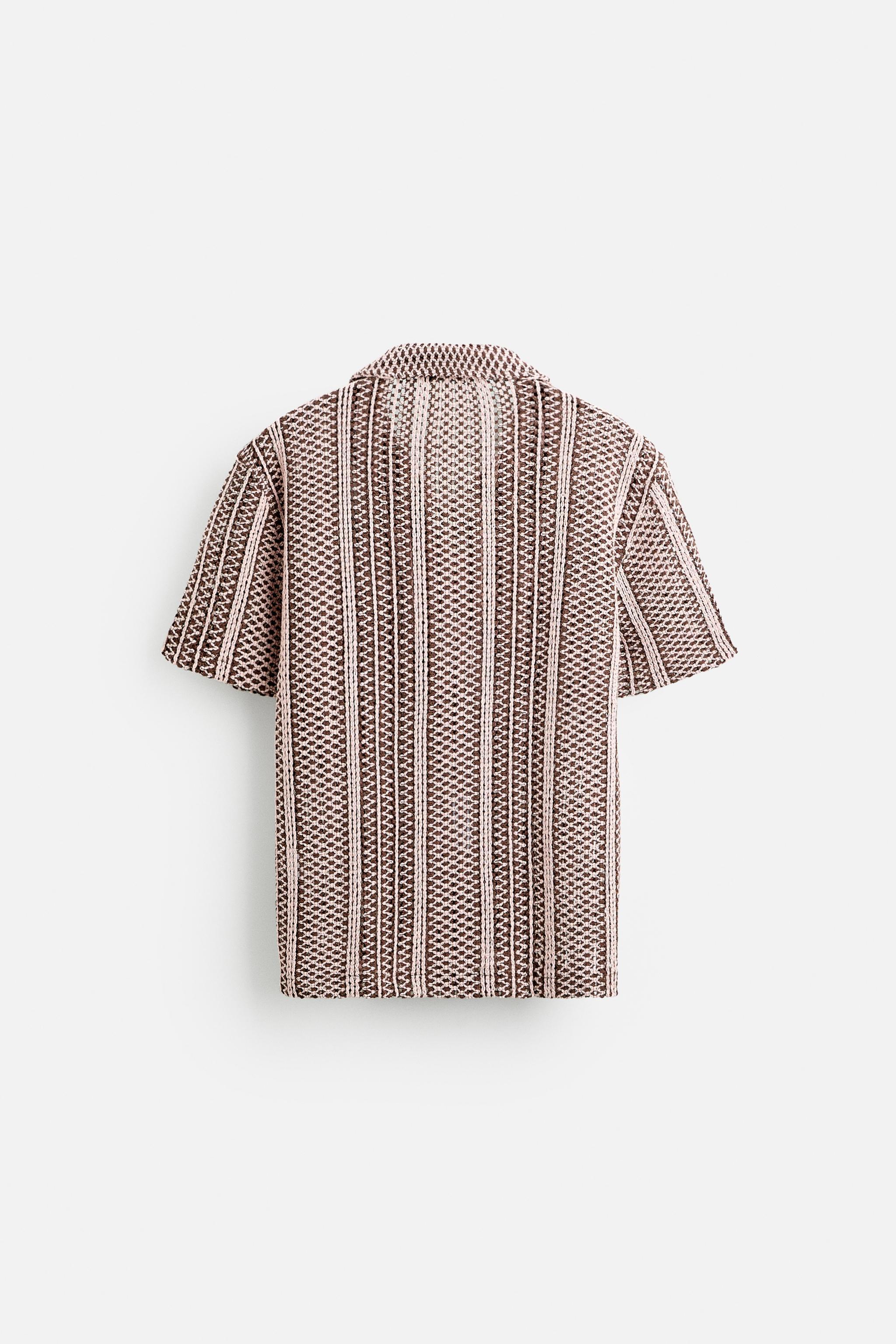 GEOMETRIC CROCHET SHIRT Product Image