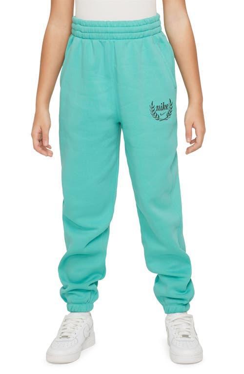 Nike Kids' Club Cotton Blend Fleece Sweatpants in Green Frost/Vintage Green at Nordstrom Product Image