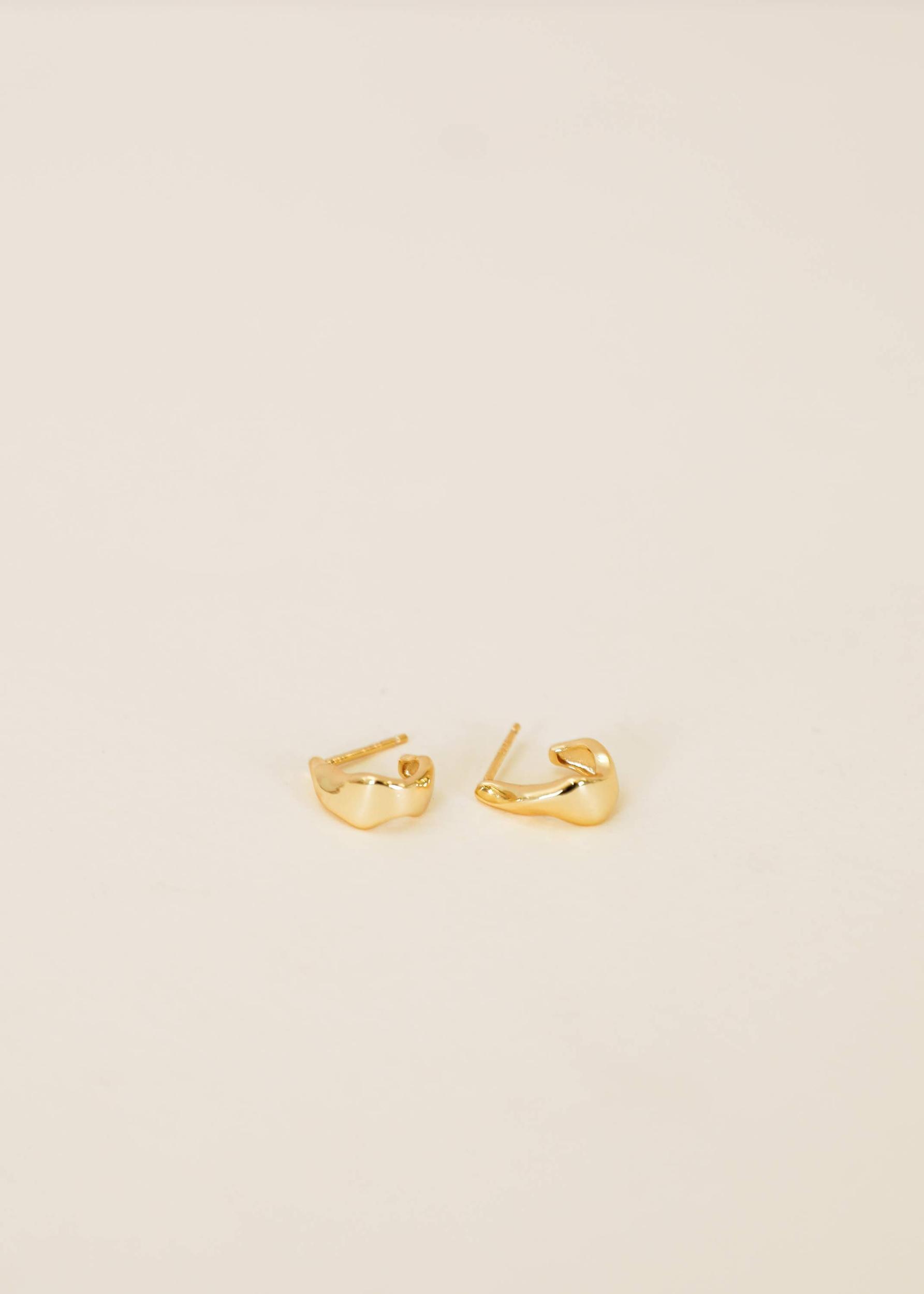 Ripple Gold Small Hoop Product Image
