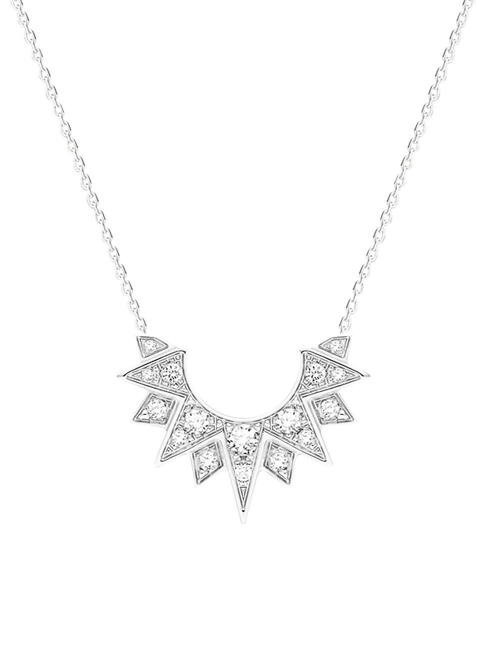 Womens Sunlight 18K White Gold & Diamond Pendant Necklace Product Image