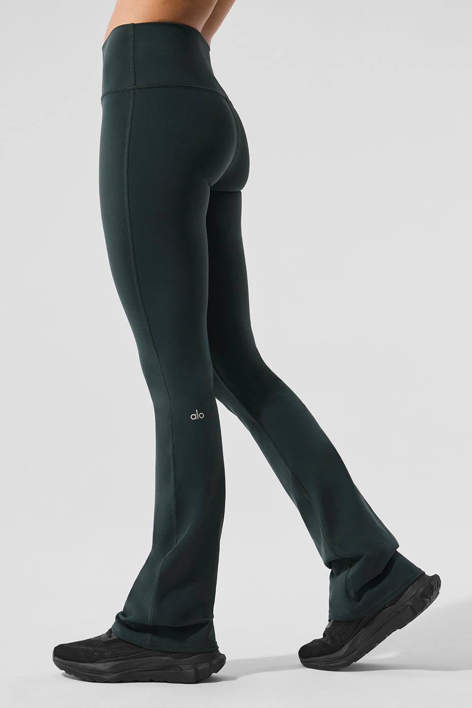 Airbrush High-Waist Bootcut Legging - Charcoal Green Product Image