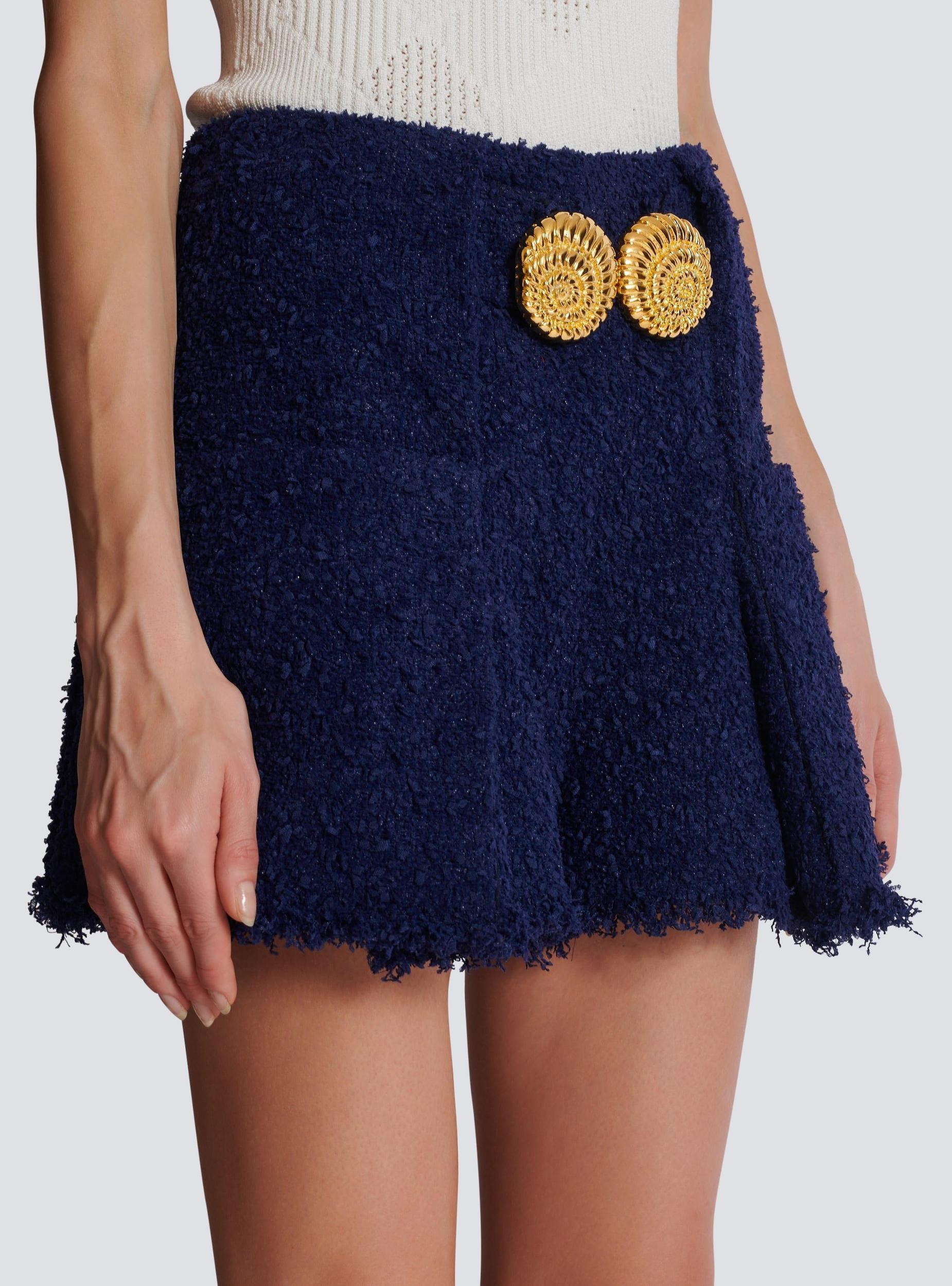Belted tweed shorts with Snail buttons Product Image