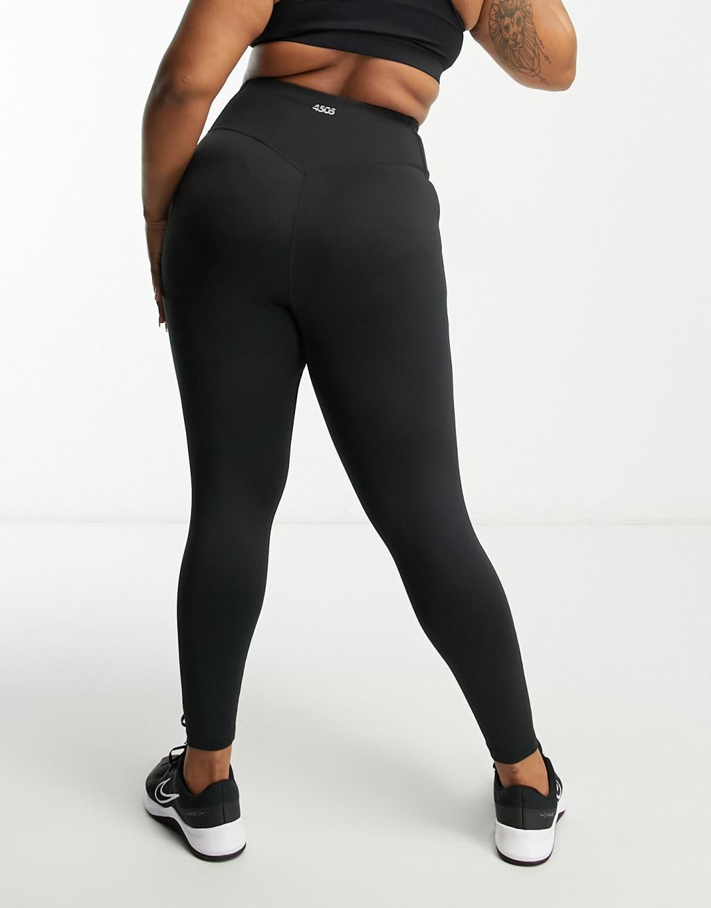 ASOS 4505 Curve icon legging with butt-sculpting seam detail and pocket-Black Product Image