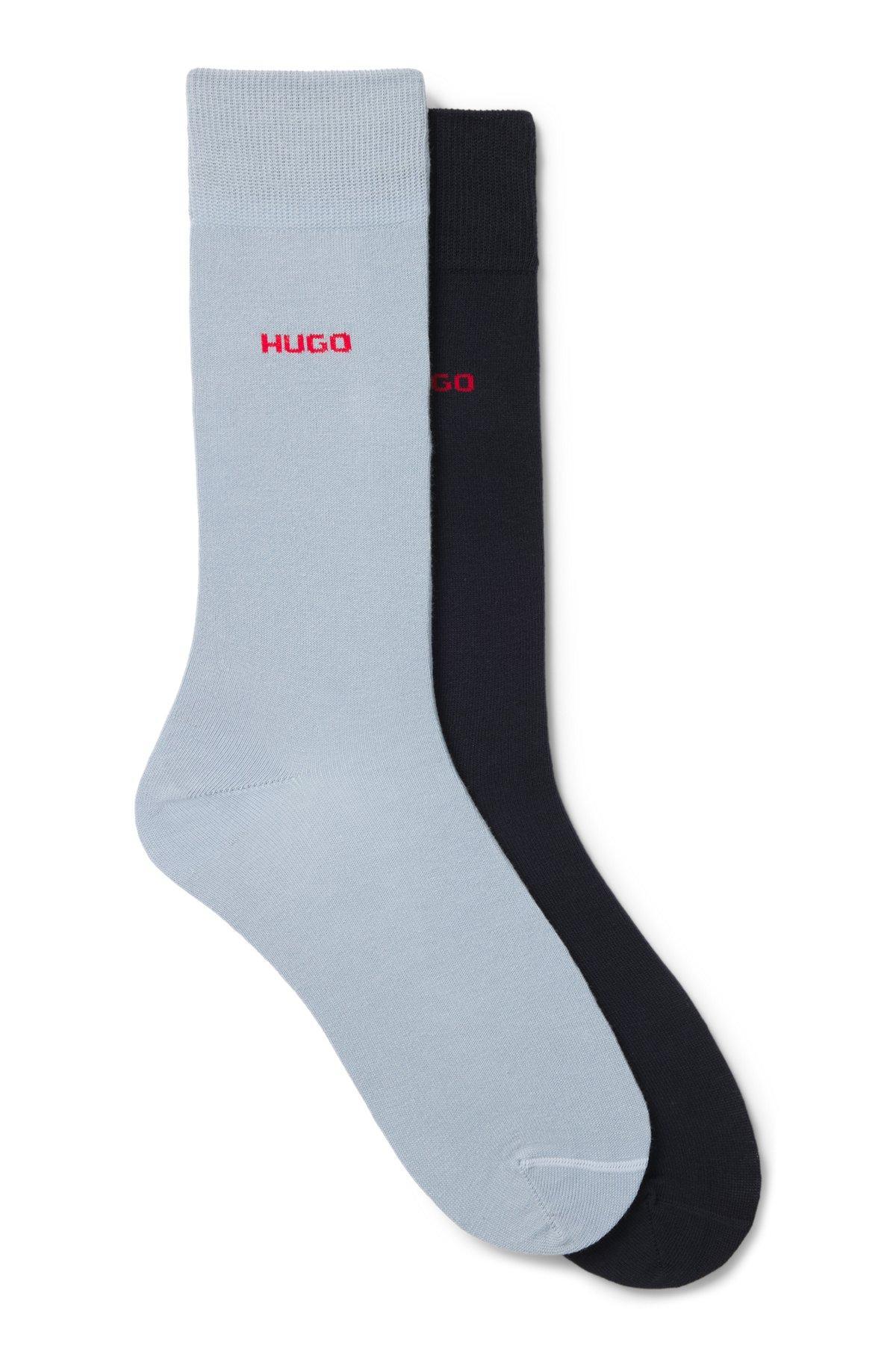 Two-pack of regular-length socks in stretch fabric Product Image