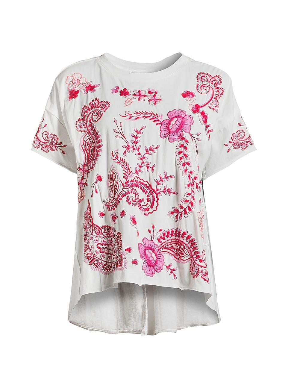 Womens Cassia Embroidered Swing T-Shirt Product Image