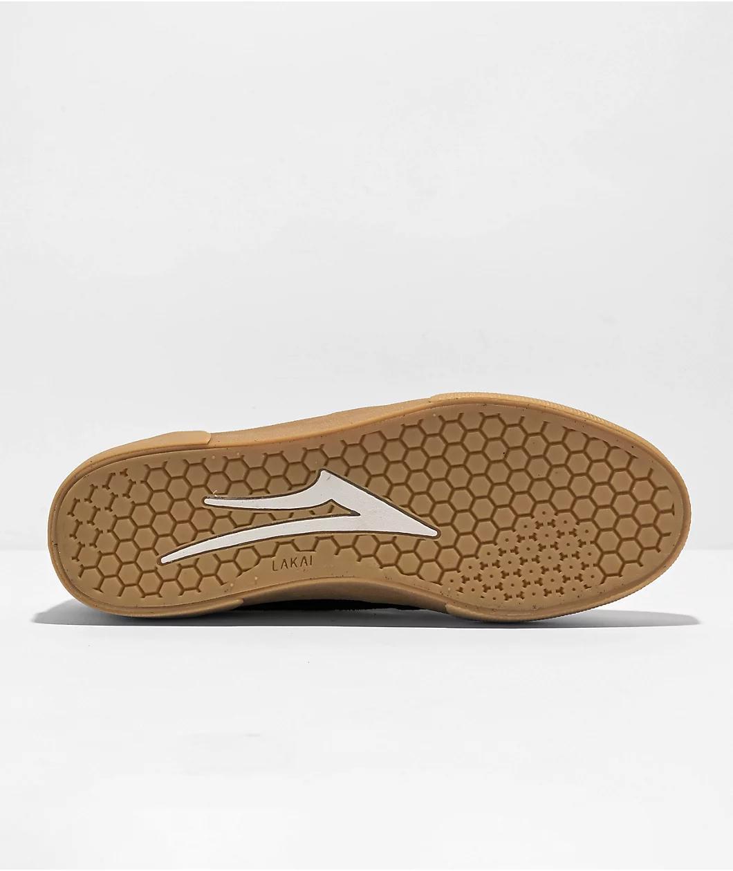 Lakai Cambridge Black, White & Gum Skate Shoes Product Image