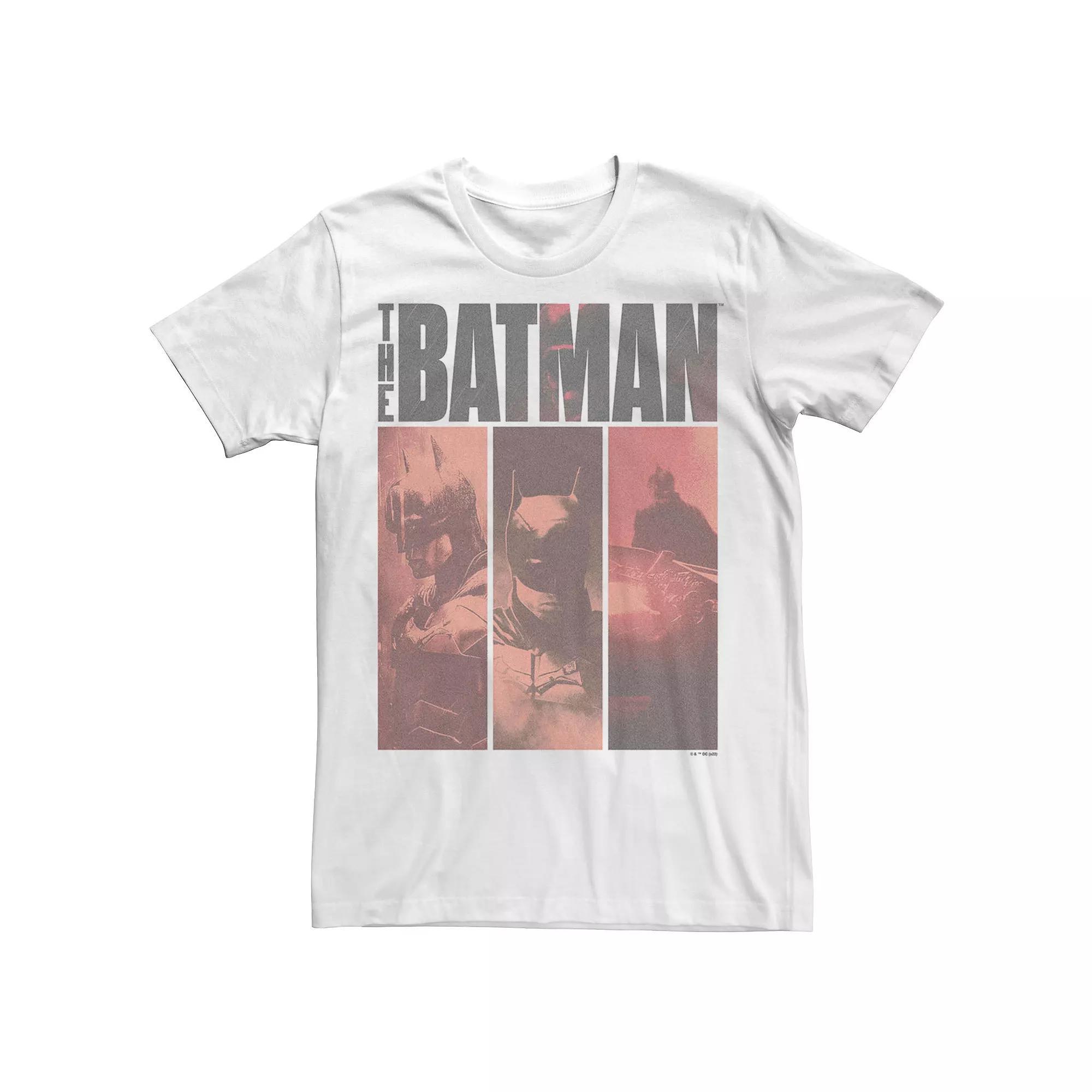 Men's DC Comics The Batman Panel Poster Tee, Size: Small, White Product Image