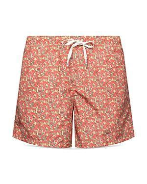 Mens Palm Tree-Print Swim Trunks Product Image