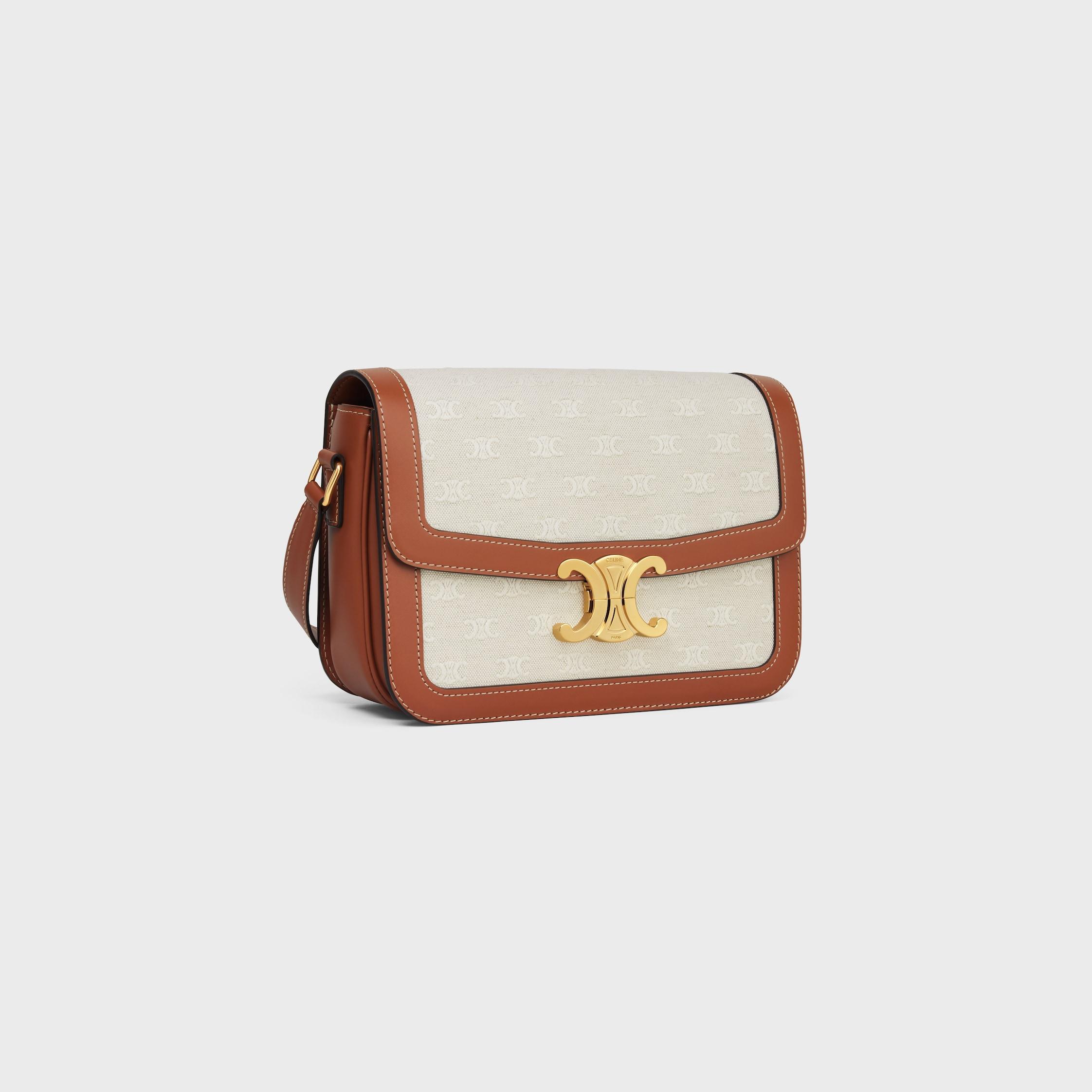 Classique Triomphe Bag in TEXTILE WITH TRIOMPHE ALL-OVER AND CALFSKIN Product Image