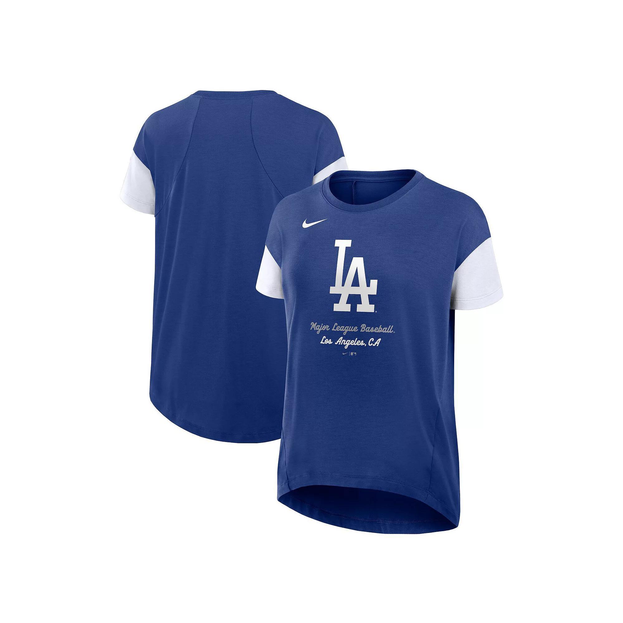 Women's Nike Royal Los Angeles Dodgers Flowy T-Shirt, Size: 2XL, Blue Product Image