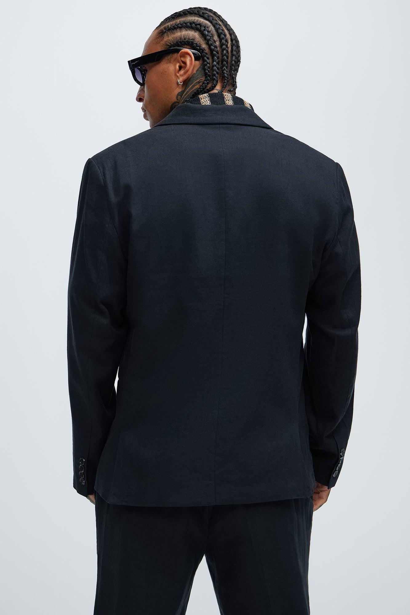 Bahamas Linen Suit Jacket - Black Product Image
