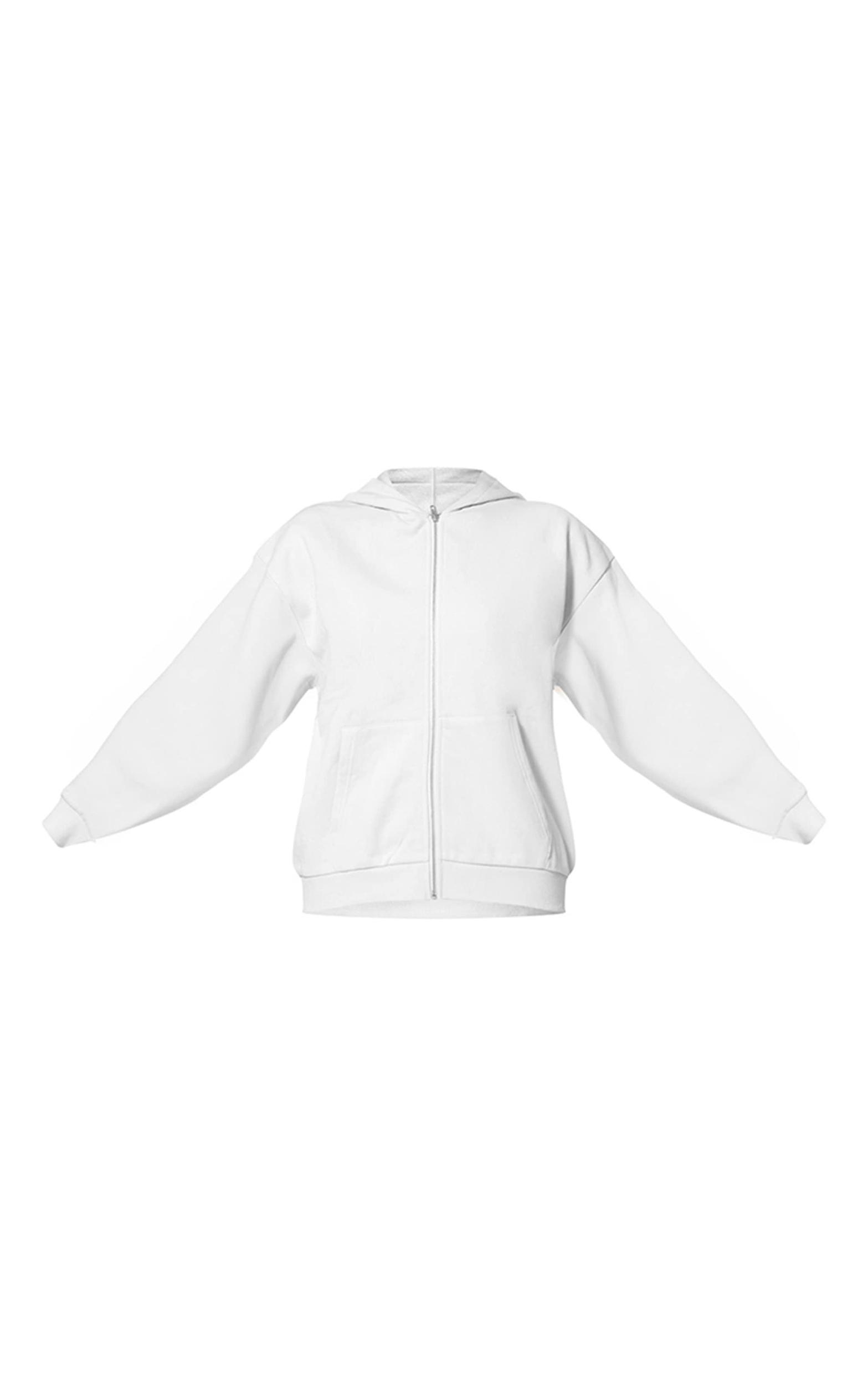 Ash Grey Premium Zip Up Oversized Hoodie Product Image
