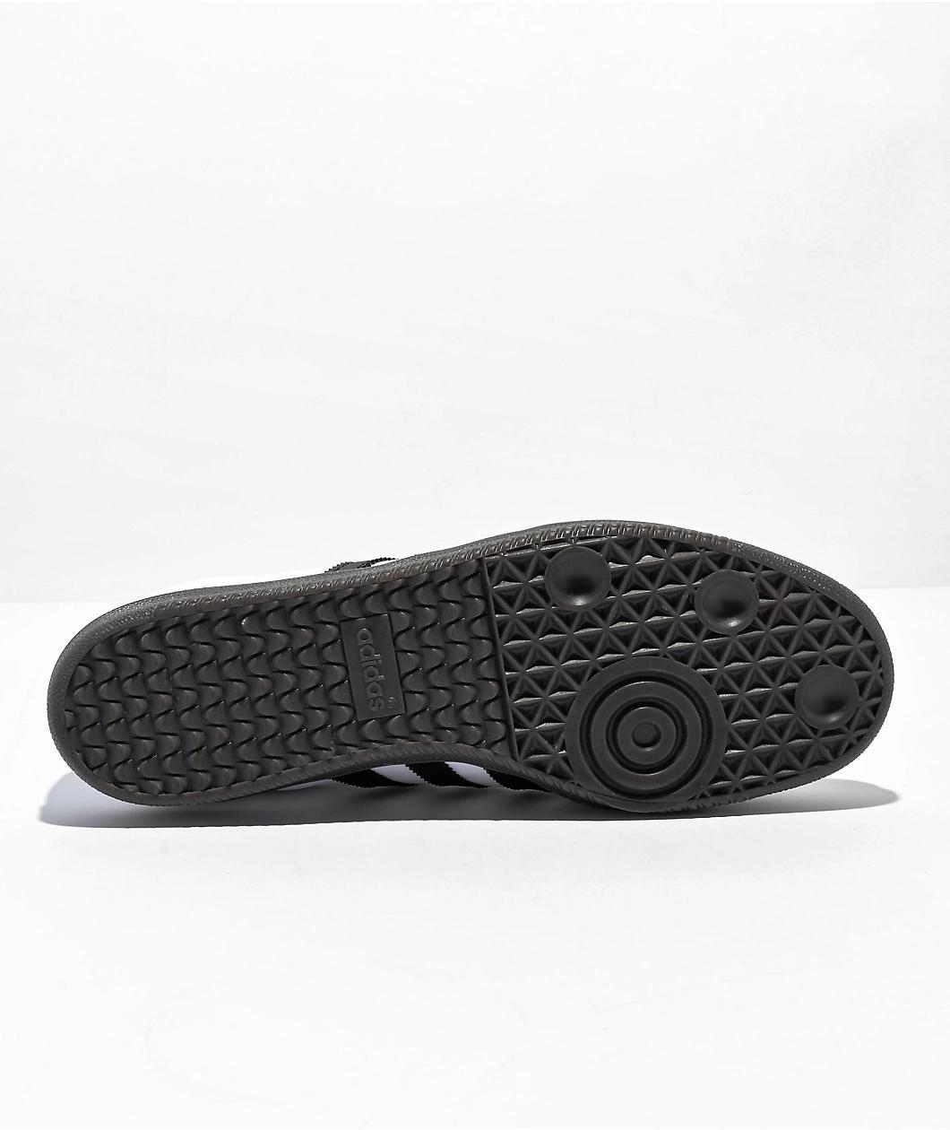 adidas Samba ADV White, Black & Gum Skate Shoes Product Image