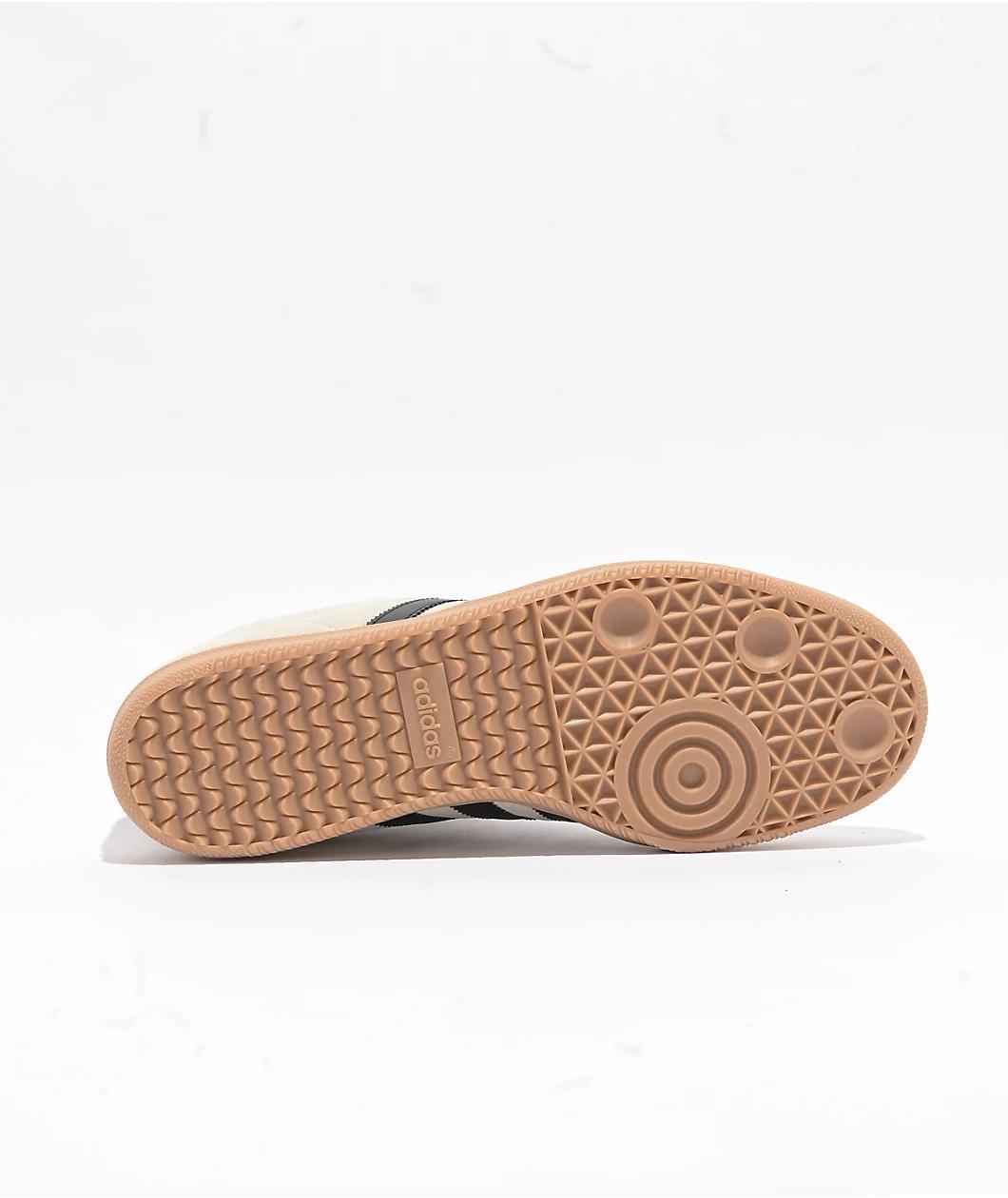 adidas Samba ADV Alumina, Core Black, & Gum Skate Shoes Product Image
