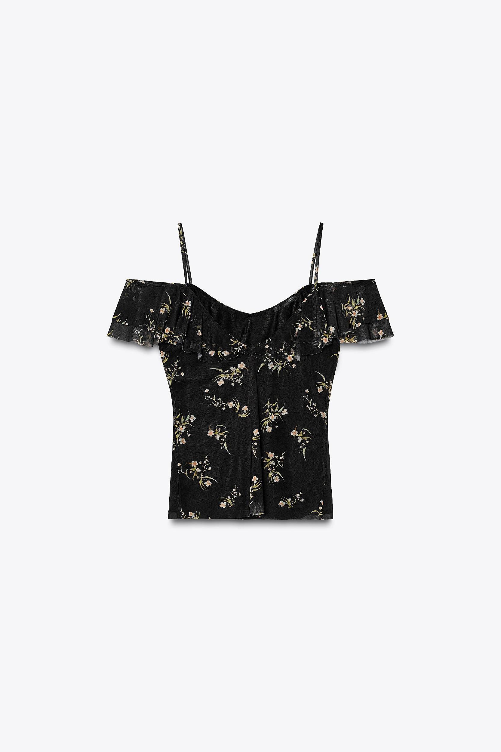 PRINTED TULLE TOP Product Image
