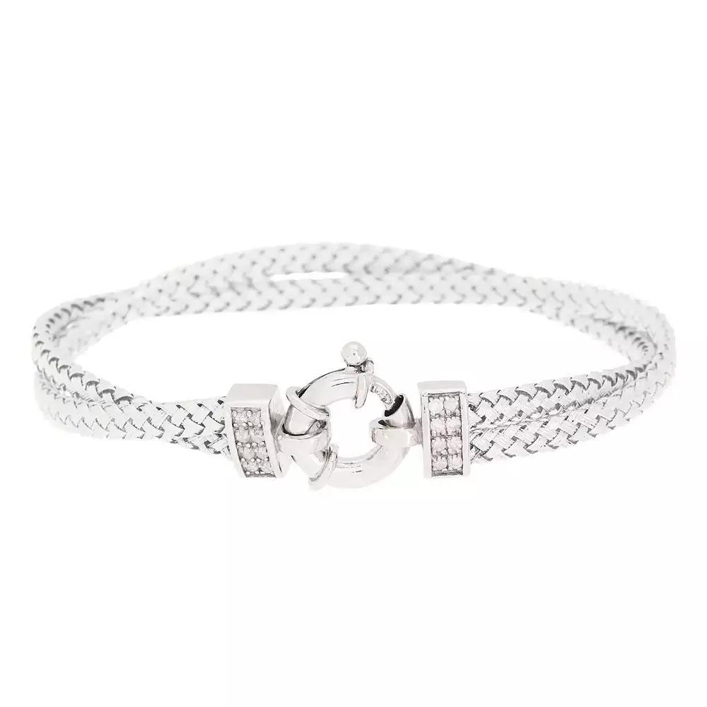 Meshmerise 1/8 Carat T.W. Diamond Multi Strand Bracelet, Womens Silver Tone Product Image